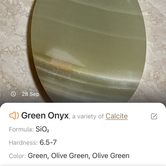 Natural Pale Green Onyx Pendant, Large Genuine Gemstone Oval Pendant - Picture 10 of 11